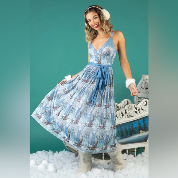 BLACKMILK The Snow Queen Sleeveless Wrap MIDAXI DRESS! - Picture 5 of 12